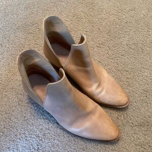 Camel Leather Ankle Boots. Sz. 37/6.5